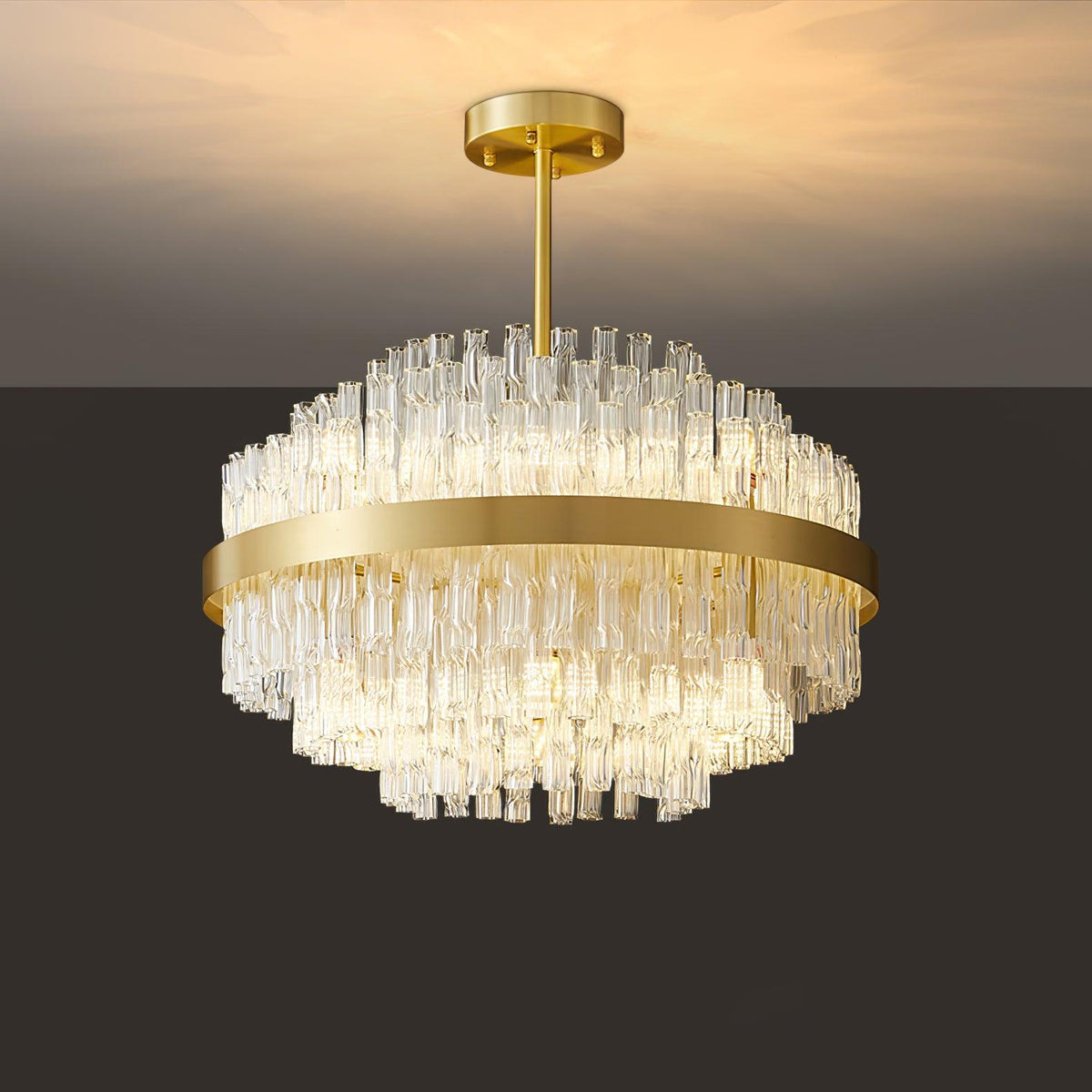Quenena Glass Chandelier-Moonnatur