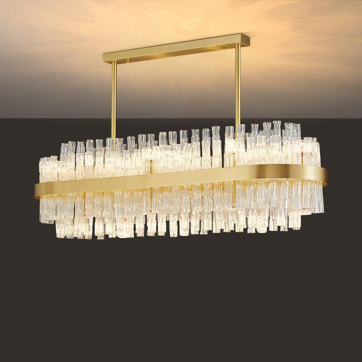 Quenena Glass Chandelier-Moonnatur