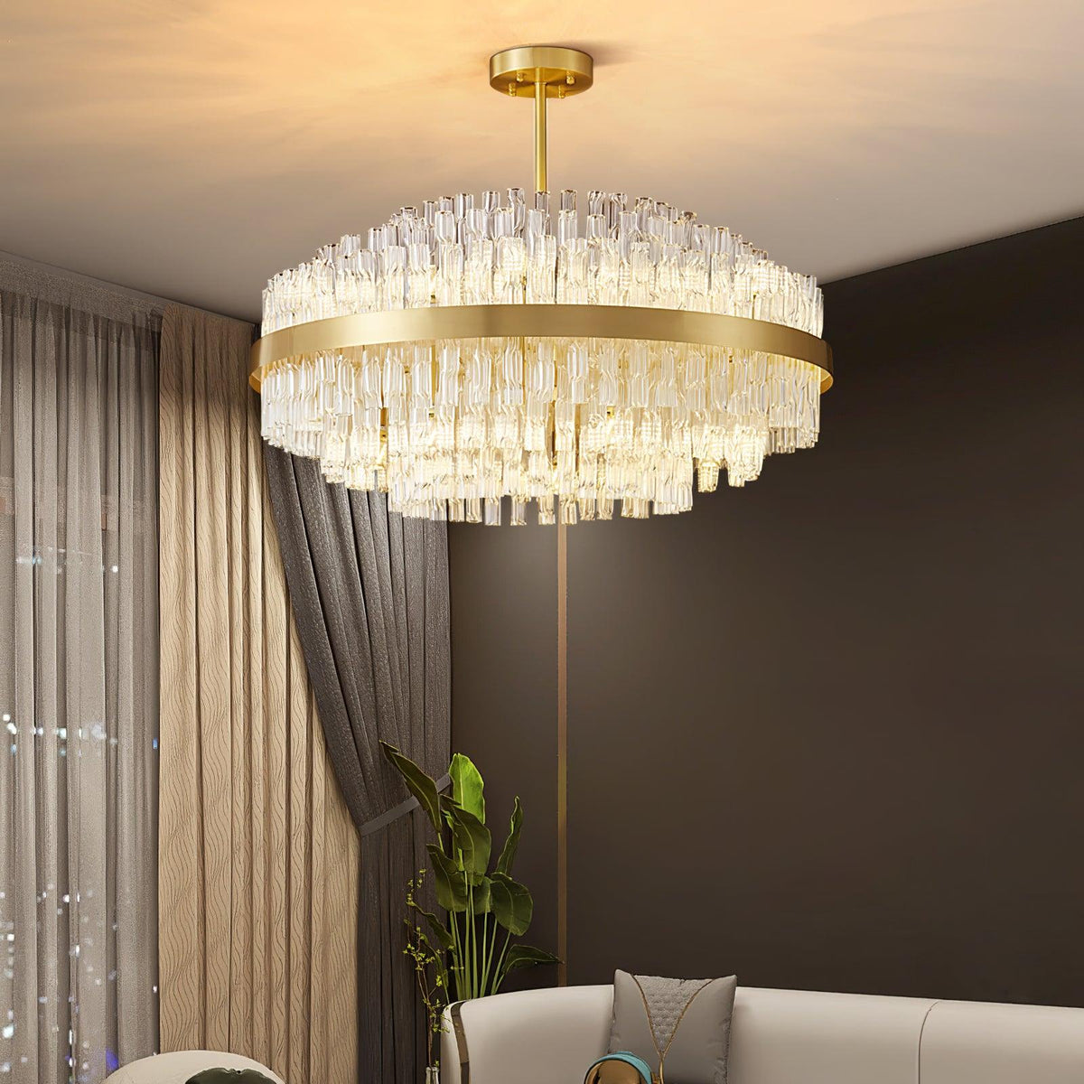 Quenena Glass Chandelier-Moonnatur