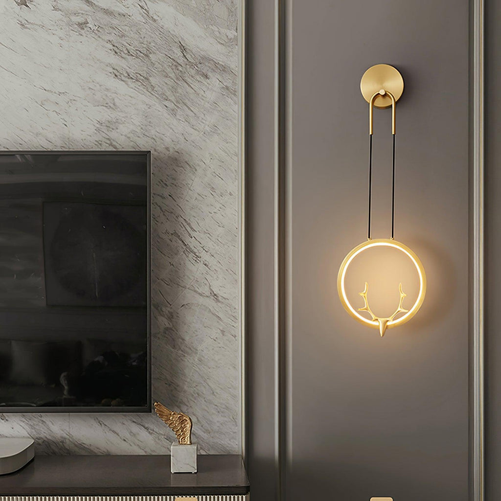 Delavelle Brass Wall Light-Moonnatur