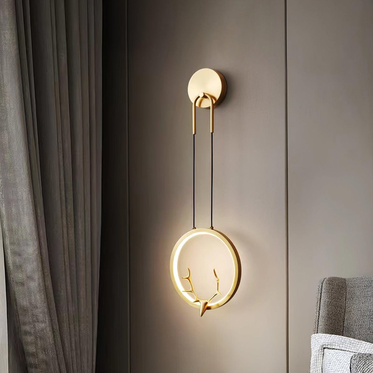 Delavelle Brass Wall Light-Moonnatur