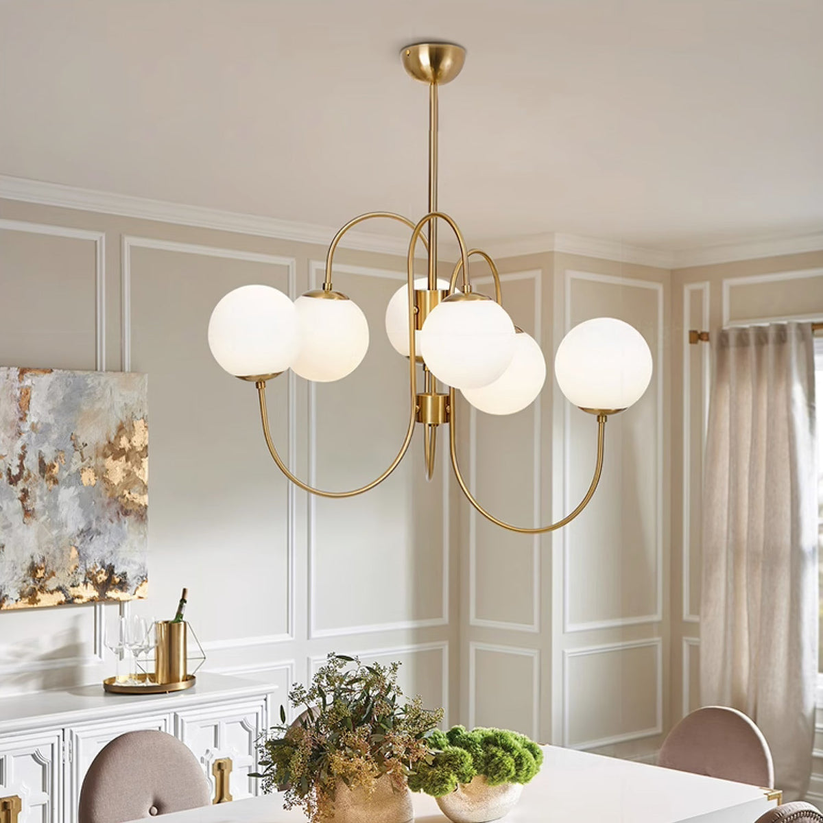 Aldenera Glass Chandelier-Moonnatur