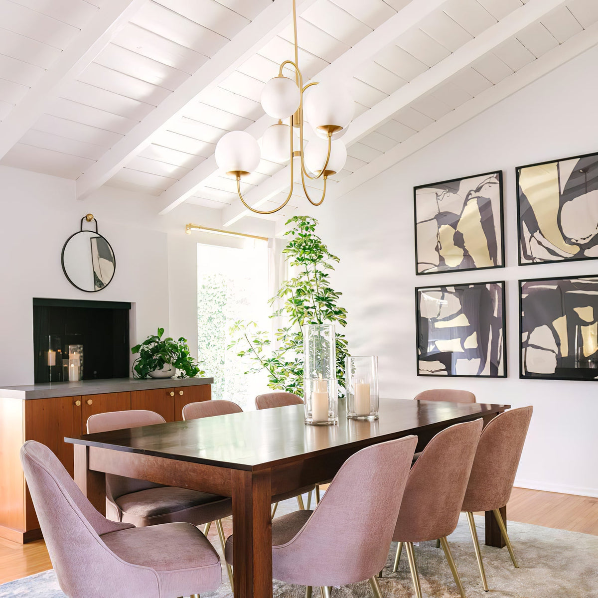 Aldenera Glass Chandelier-Moonnatur
