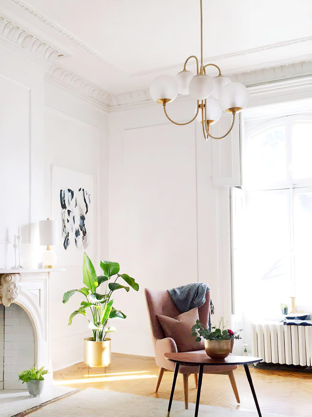 Aldenera Glass Chandelier-Moonnatur