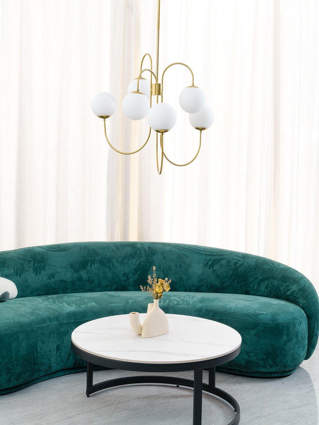 Aldenera Glass Chandelier-Moonnatur