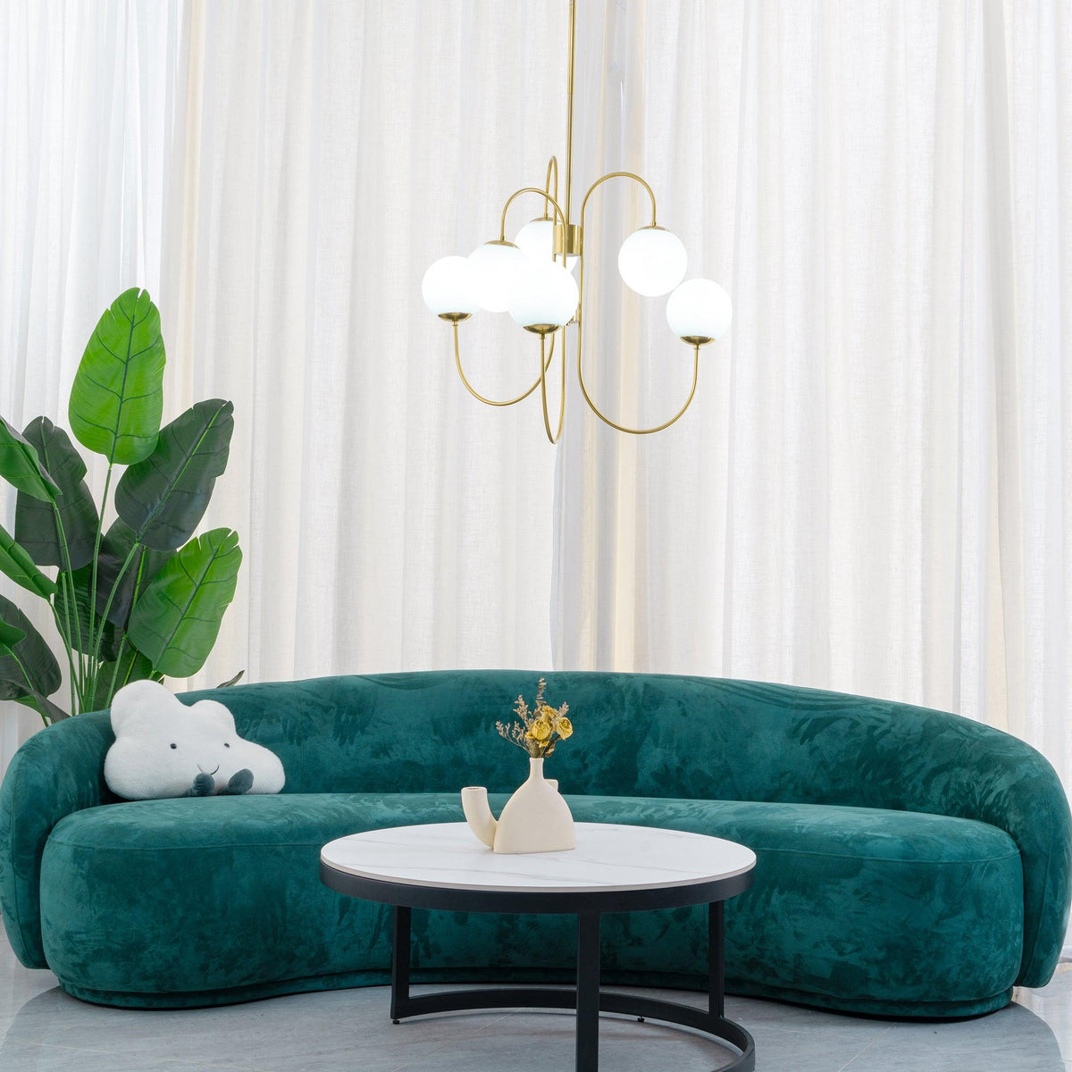Aldenera Glass Chandelier-Moonnatur