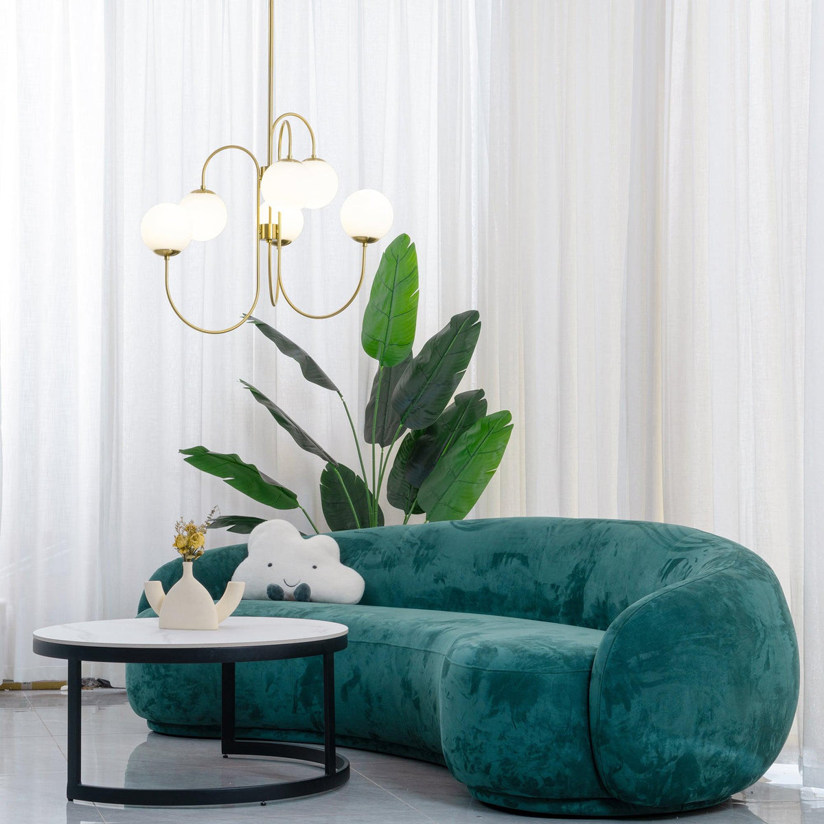 Aldenera Glass Chandelier-Moonnatur