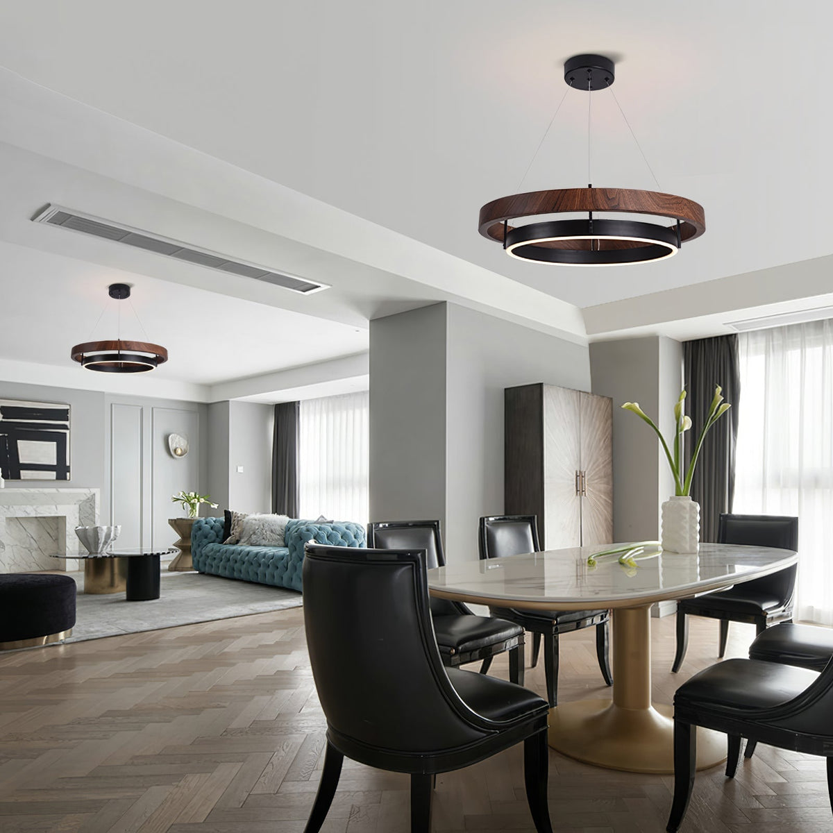 Erlenbrook Wood Chandelier-Moonnatur