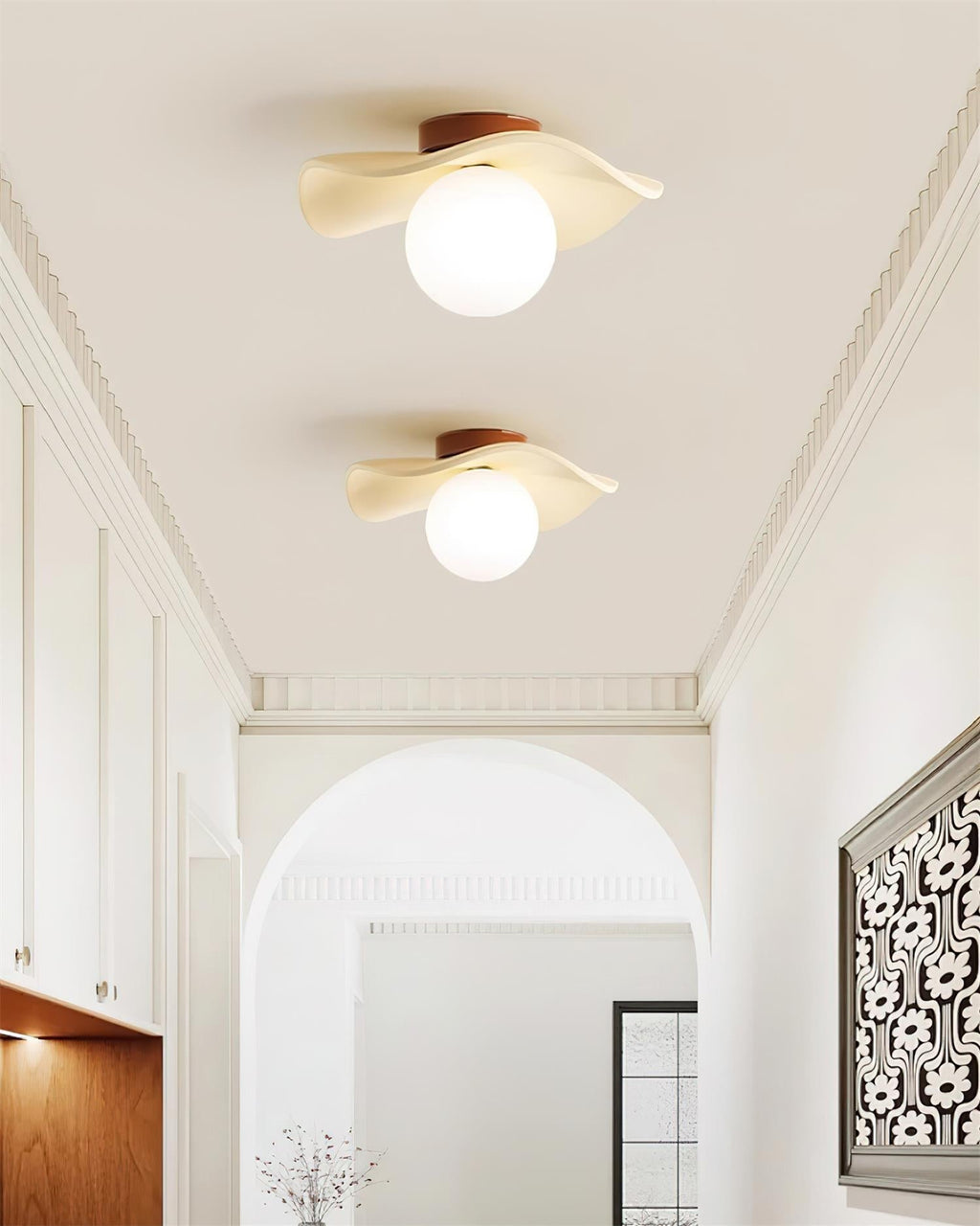 Keldeldale Resin Ceiling Light-Moonnatur
