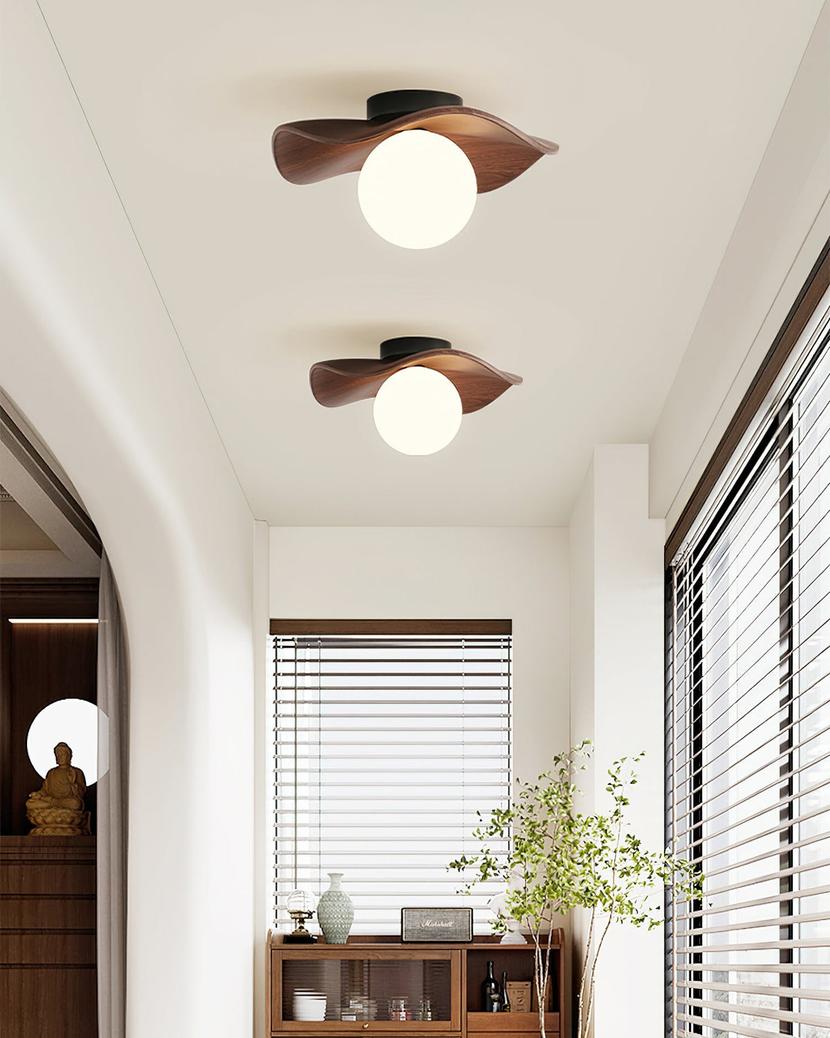Keldeldale Resin Ceiling Light-Moonnatur