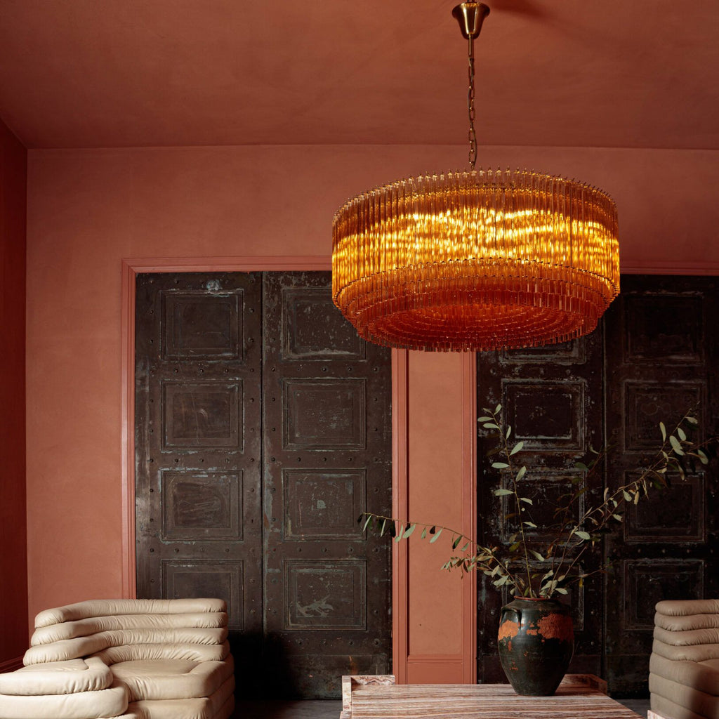 Ambrelia Glass Chandelier-Moonnatur