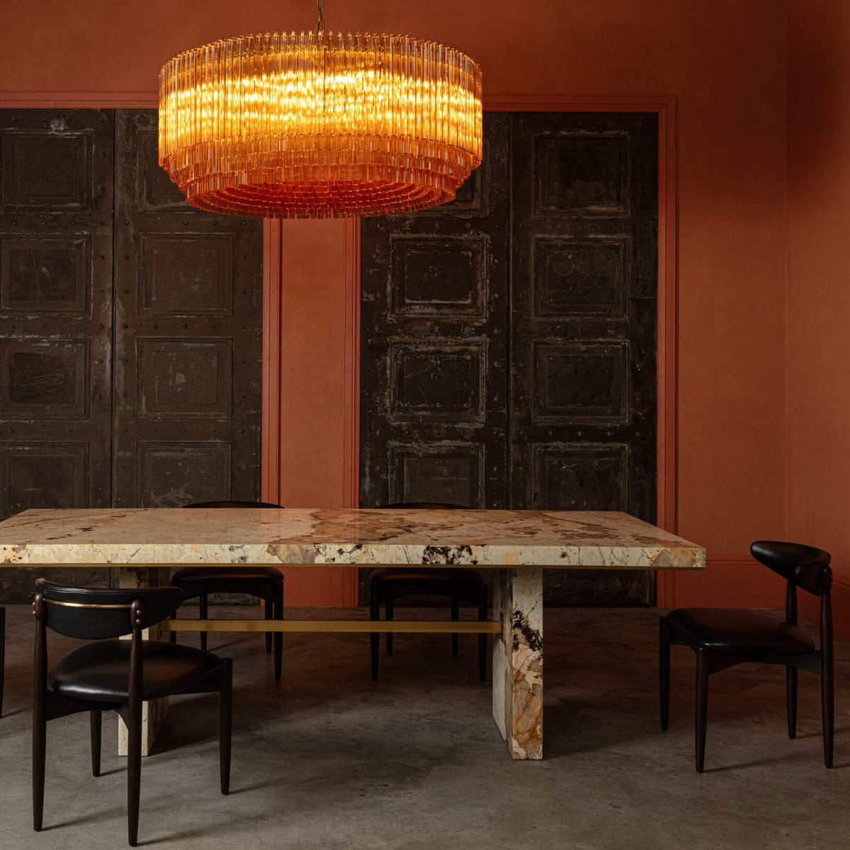 Ambrelia Glass Chandelier-Moonnatur