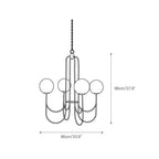Cumberina Glass Chandelier-Moonnatur
