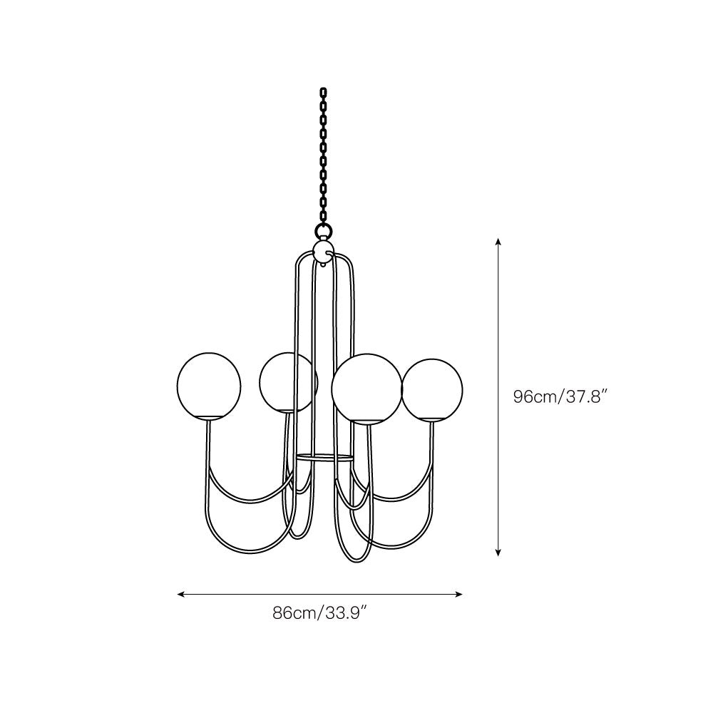 Cumberina Glass Chandelier-Moonnatur