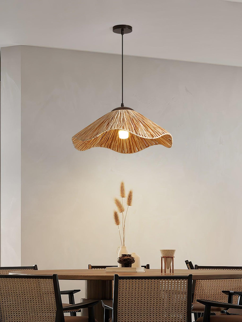Giorala Straw Pendant Light-Moonnatur