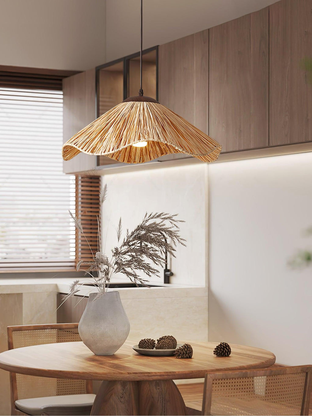 Giorala Straw Pendant Light-Moonnatur
