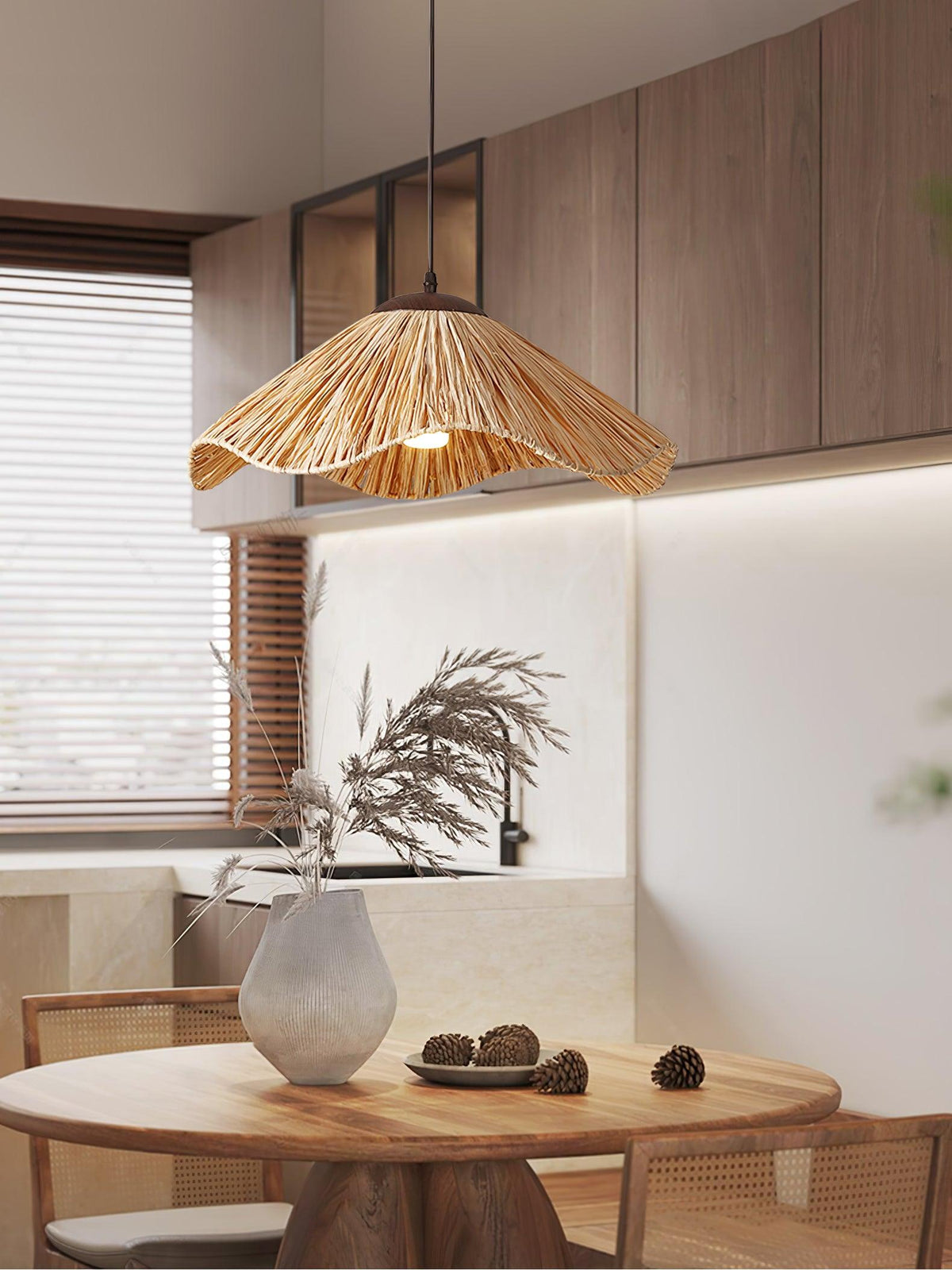 Giorala Straw Pendant Light-Moonnatur