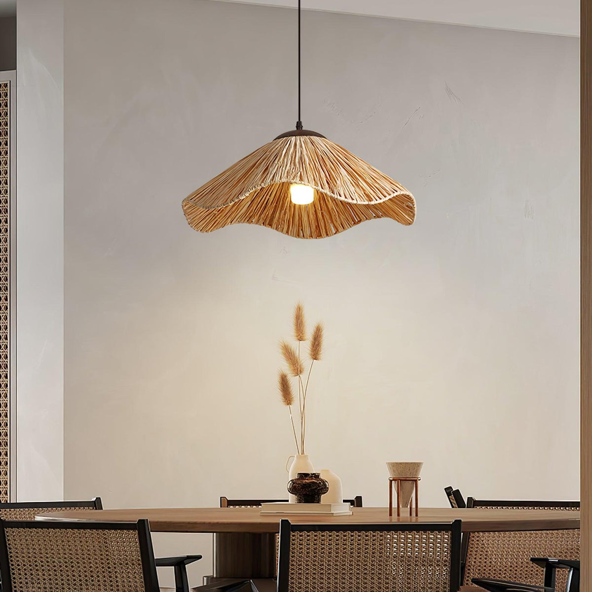 Giorala Straw Pendant Light-Moonnatur
