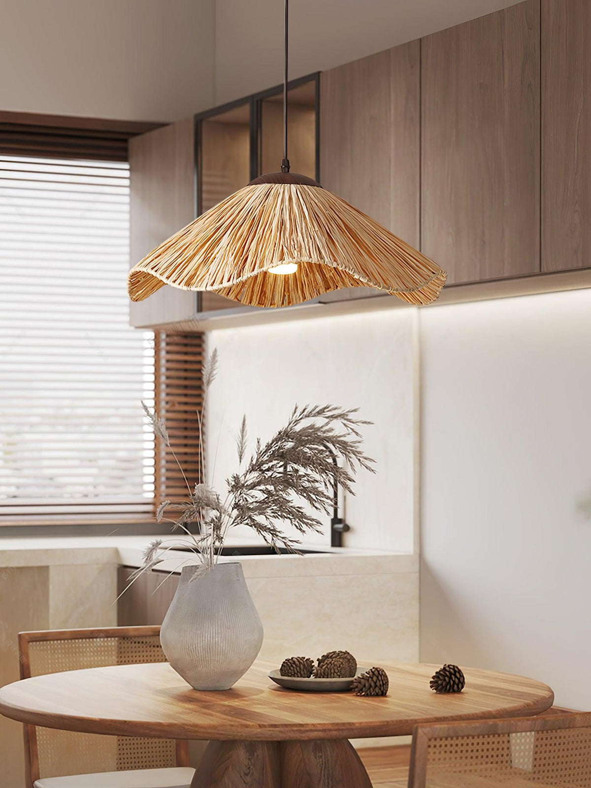 Giorala Straw Pendant Light-Moonnatur