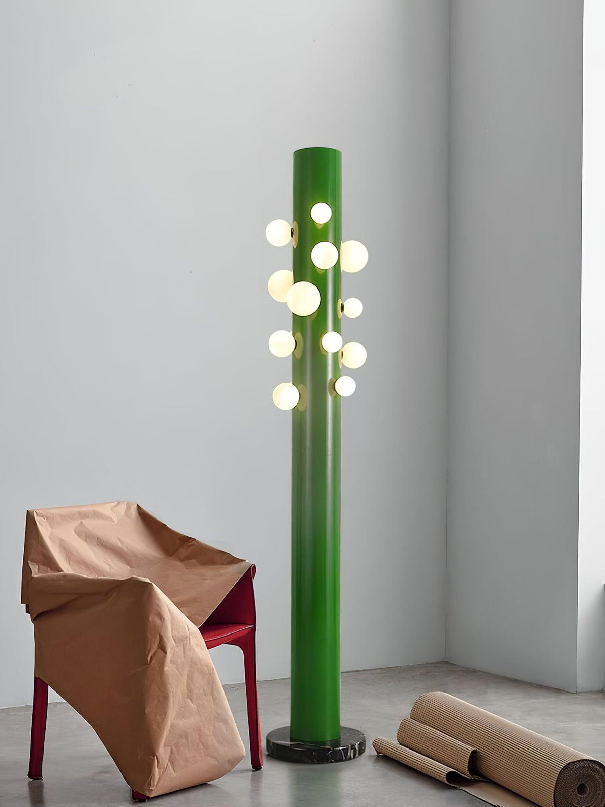 Kenrenford Marble Floor Lamp-Moonnatur