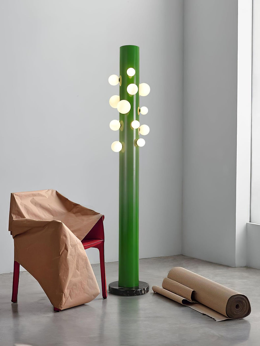 Kenrenford Marble Floor Lamp-Moonnatur