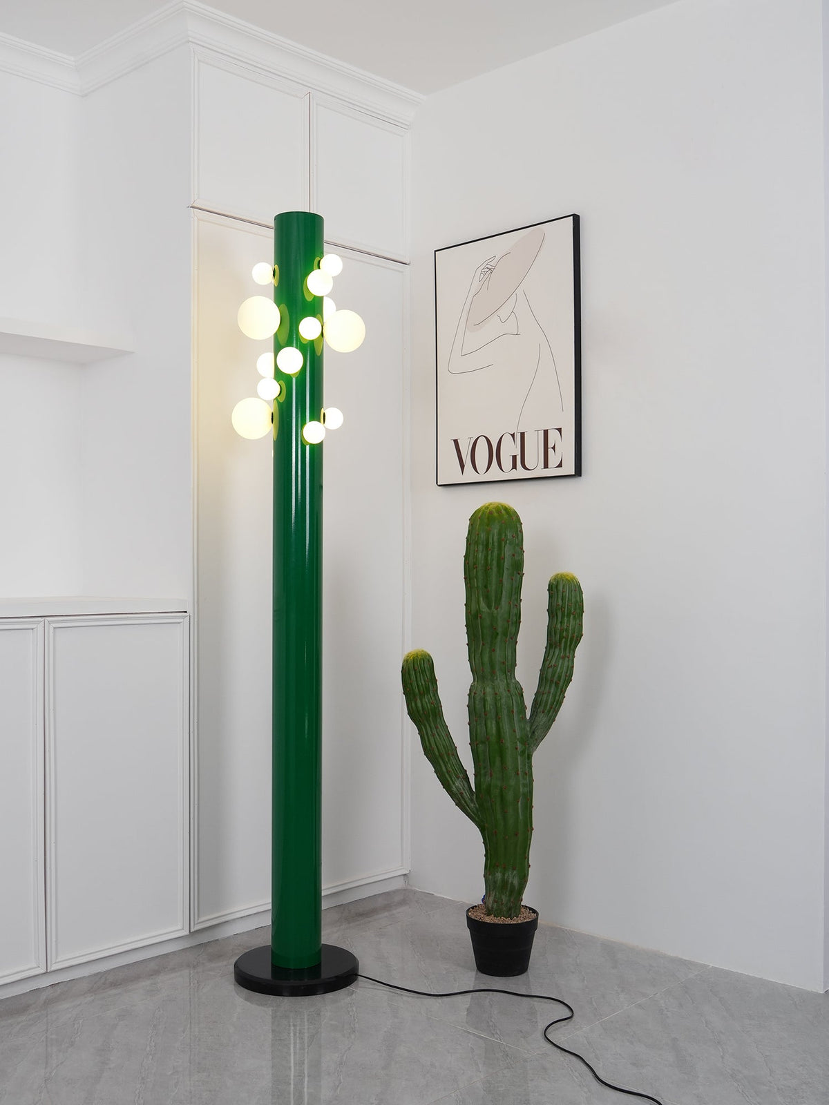 Kenrenford Marble Floor Lamp-Moonnatur