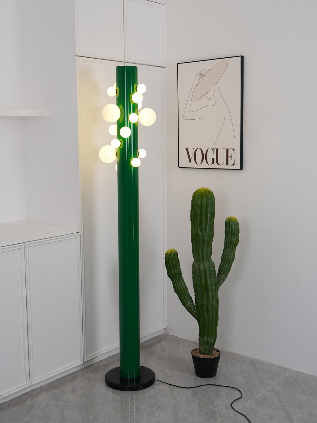 Kenrenford Marble Floor Lamp-Moonnatur