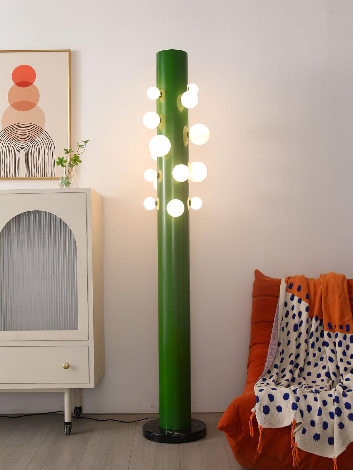 Kenrenford Marble Floor Lamp-Moonnatur