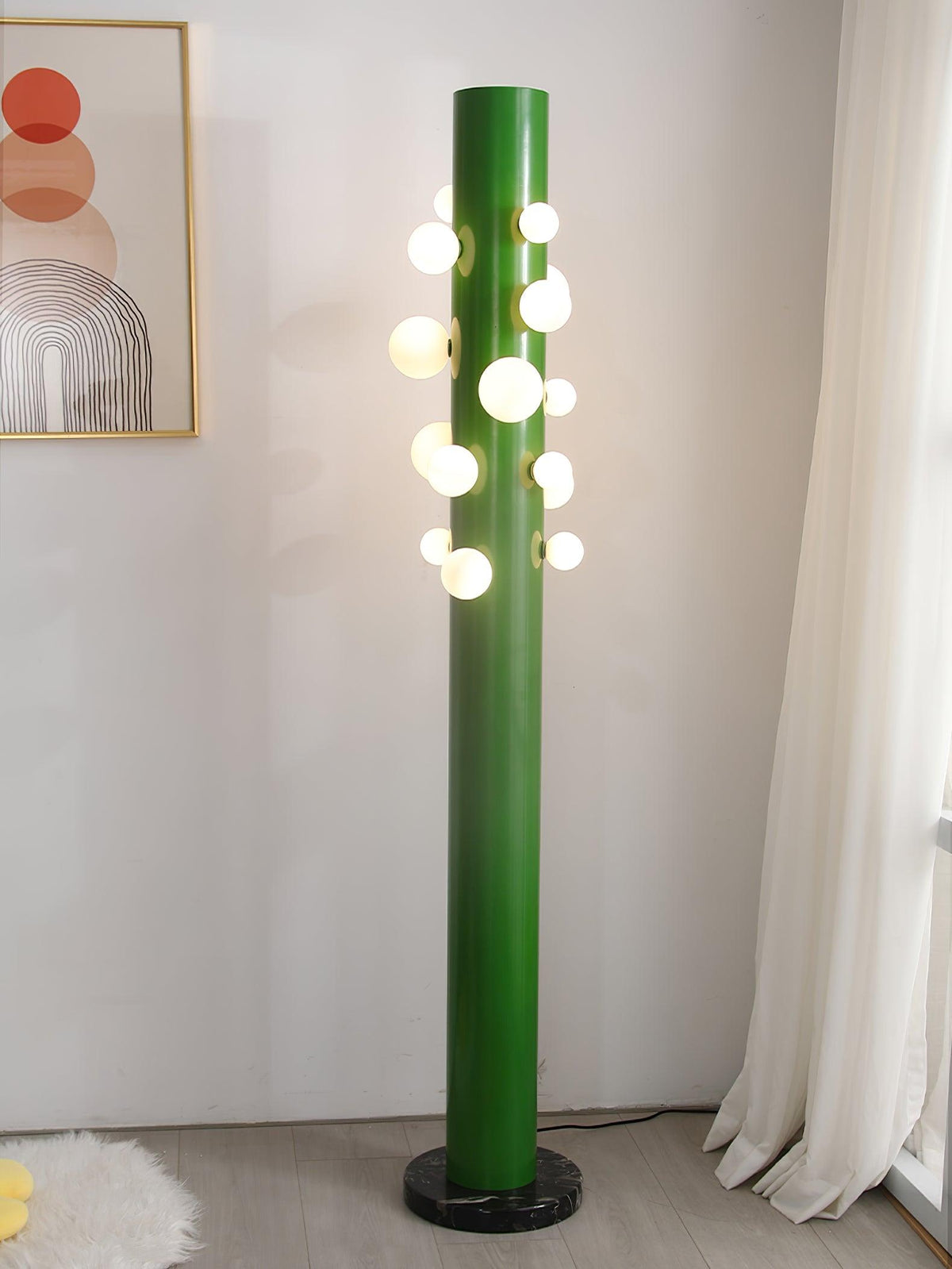 Kenrenford Marble Floor Lamp-Moonnatur