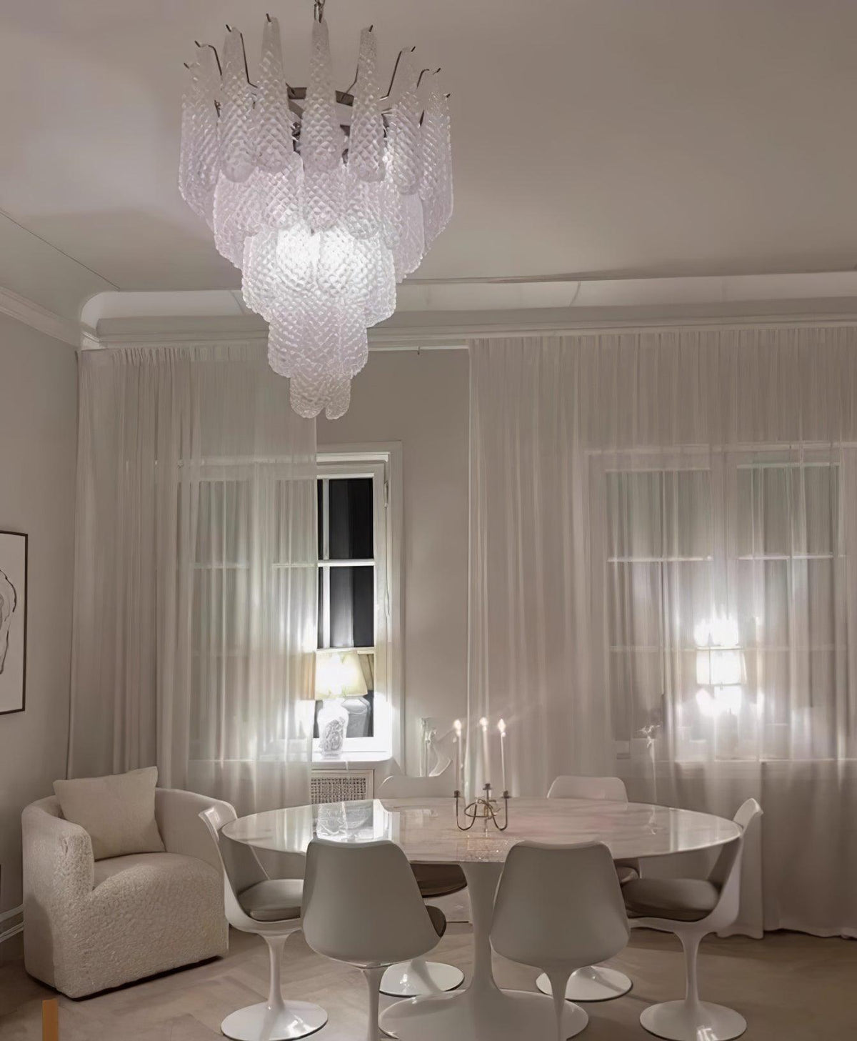 Kilvenheath Glass Chandelier-Moonnatur