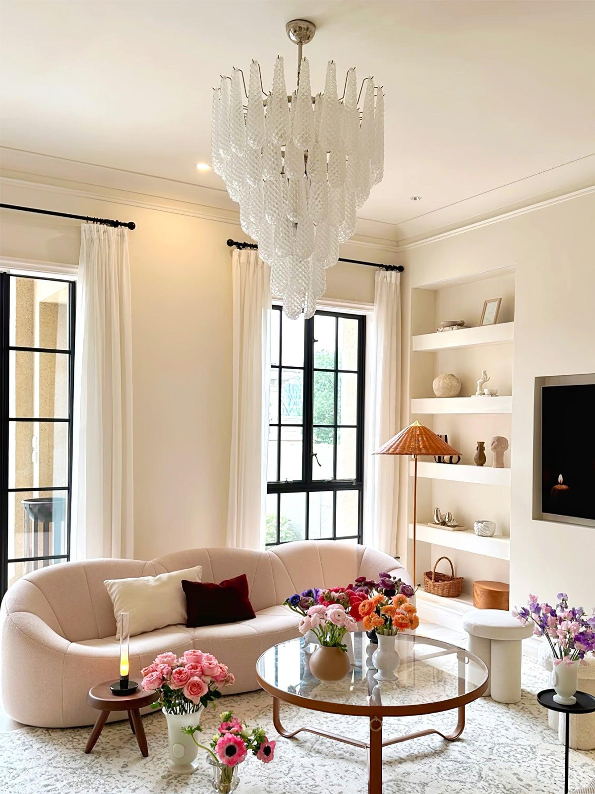Kilvenheath Glass Chandelier-Moonnatur