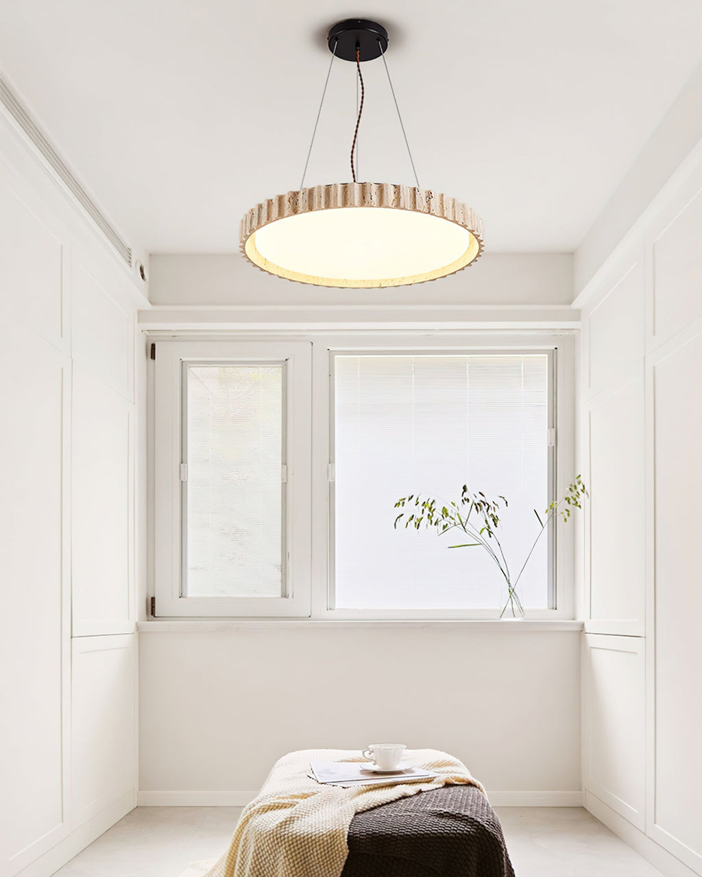 Meldenrose Travertine Pendant Light-Moonnatur