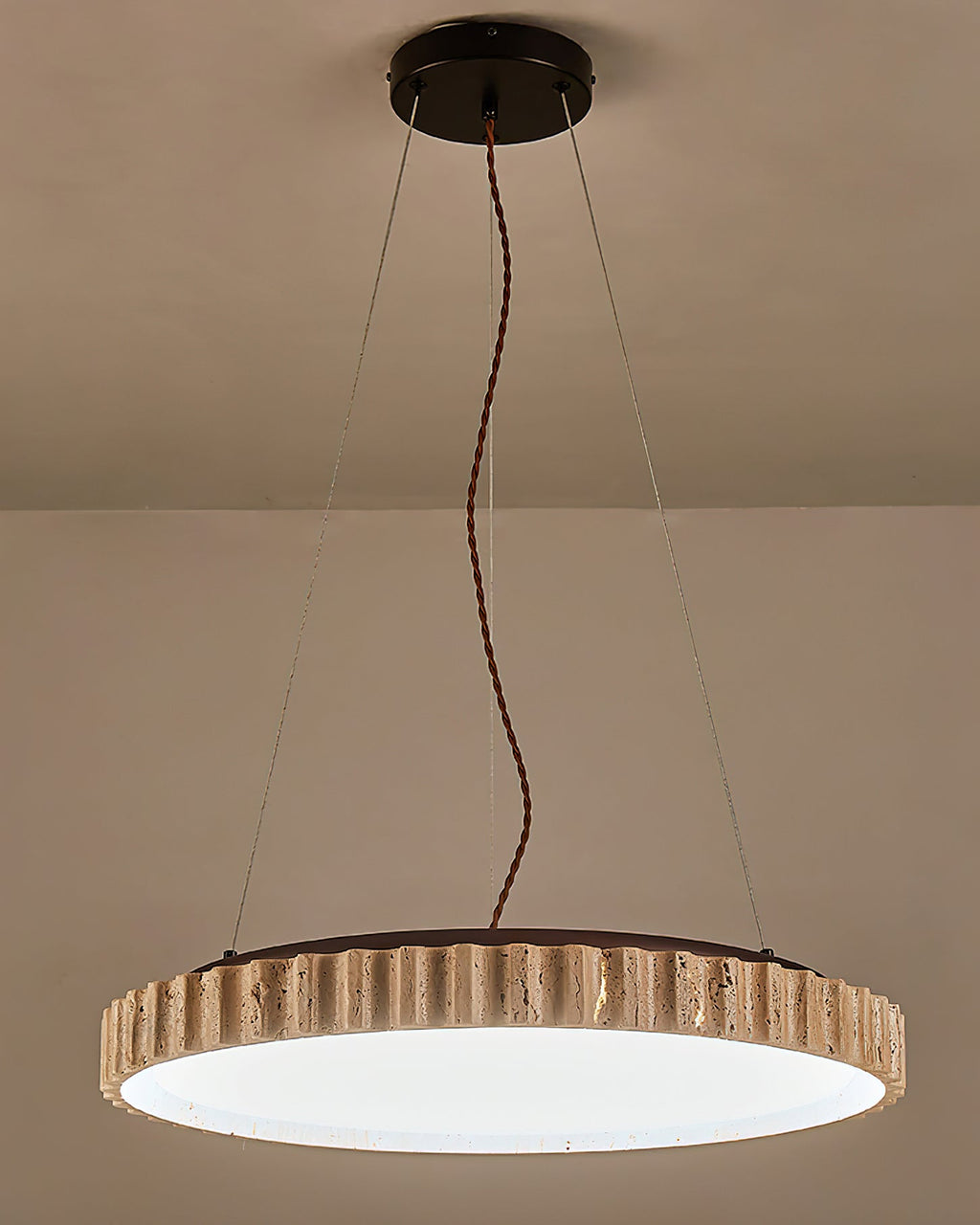 Meldenrose Travertine Pendant Light-Moonnatur