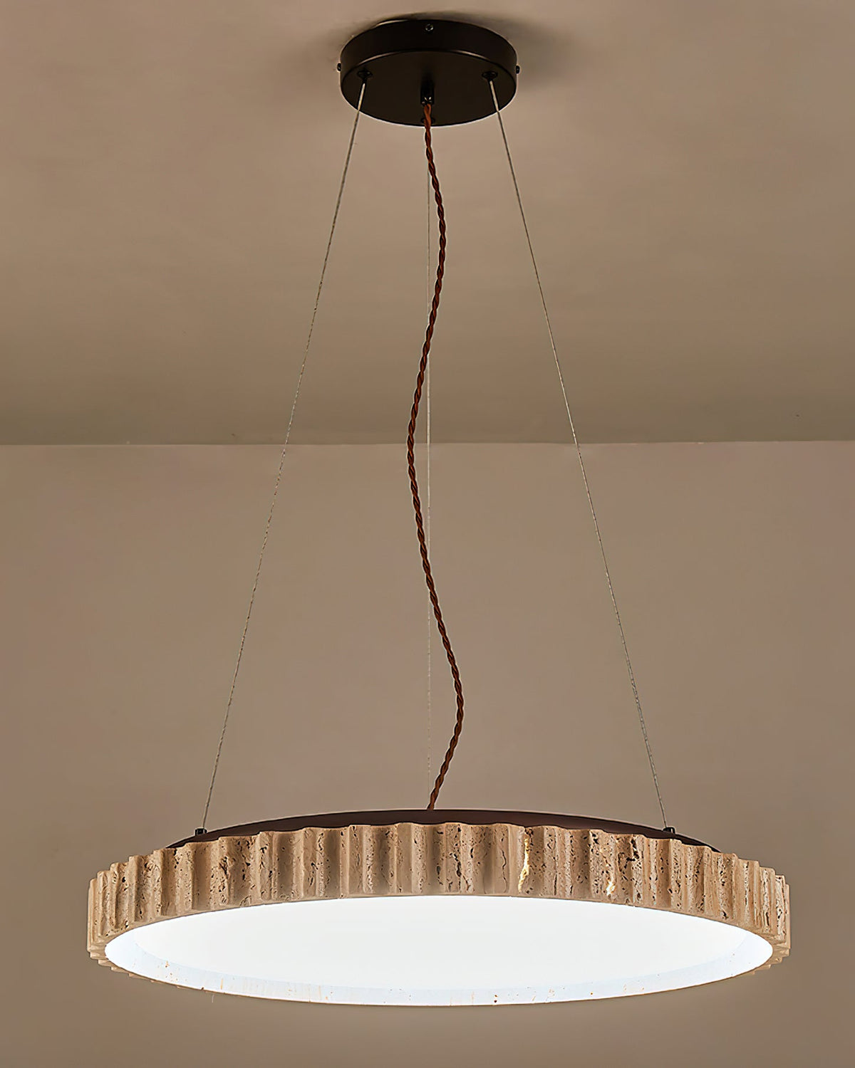 Meldenrose Travertine Pendant Light-Moonnatur