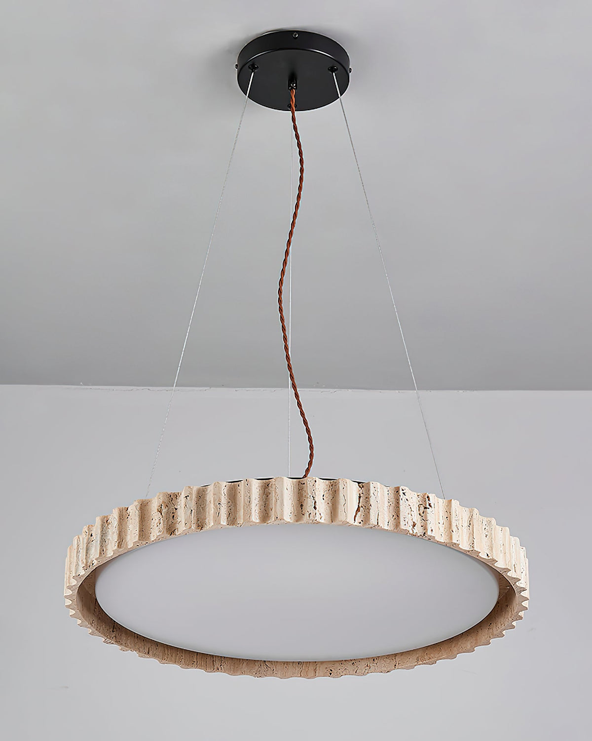 Meldenrose Travertine Pendant Light-Moonnatur