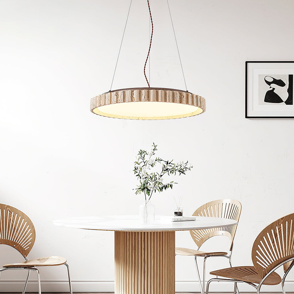 Meldenrose Travertine Pendant Light-Moonnatur
