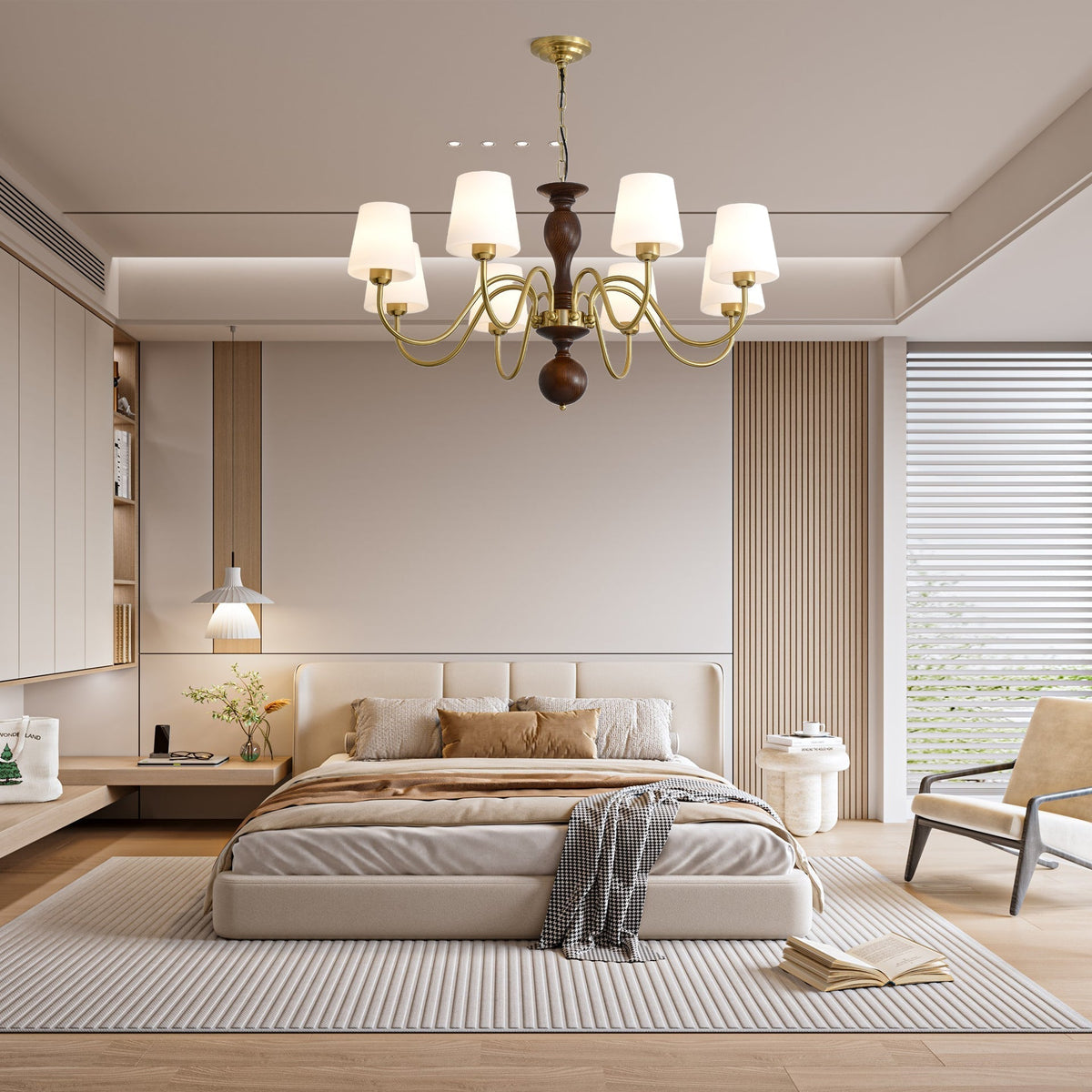 Caldereth Wood Chandelier-Moonnatur