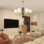 Caldereth Wood Chandelier-Moonnatur