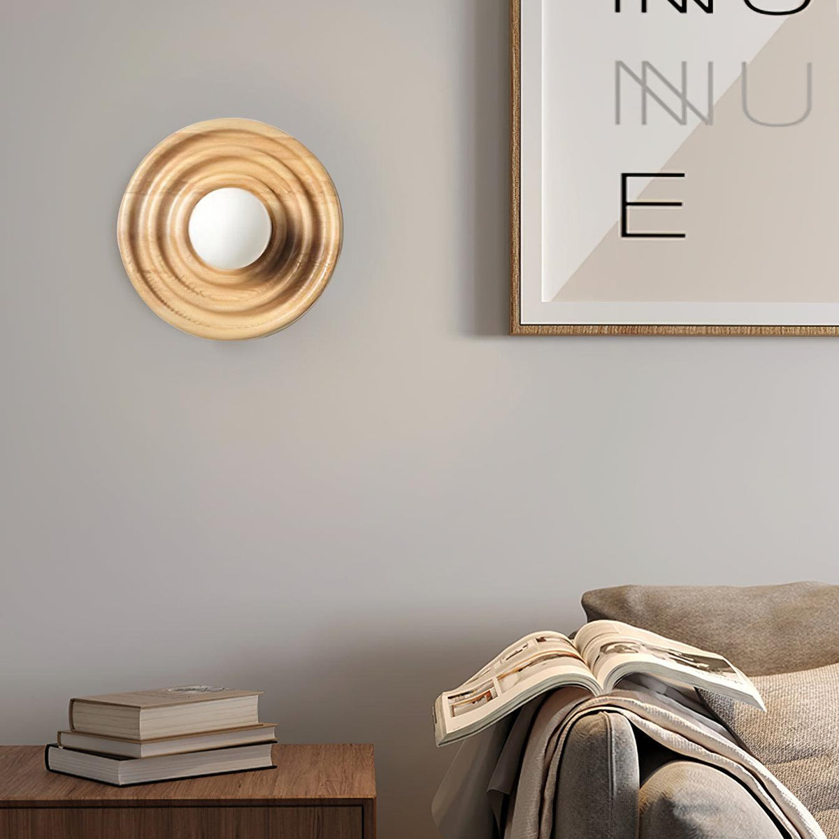 Savenevia Ash Wood Wall Light-Moonnatur