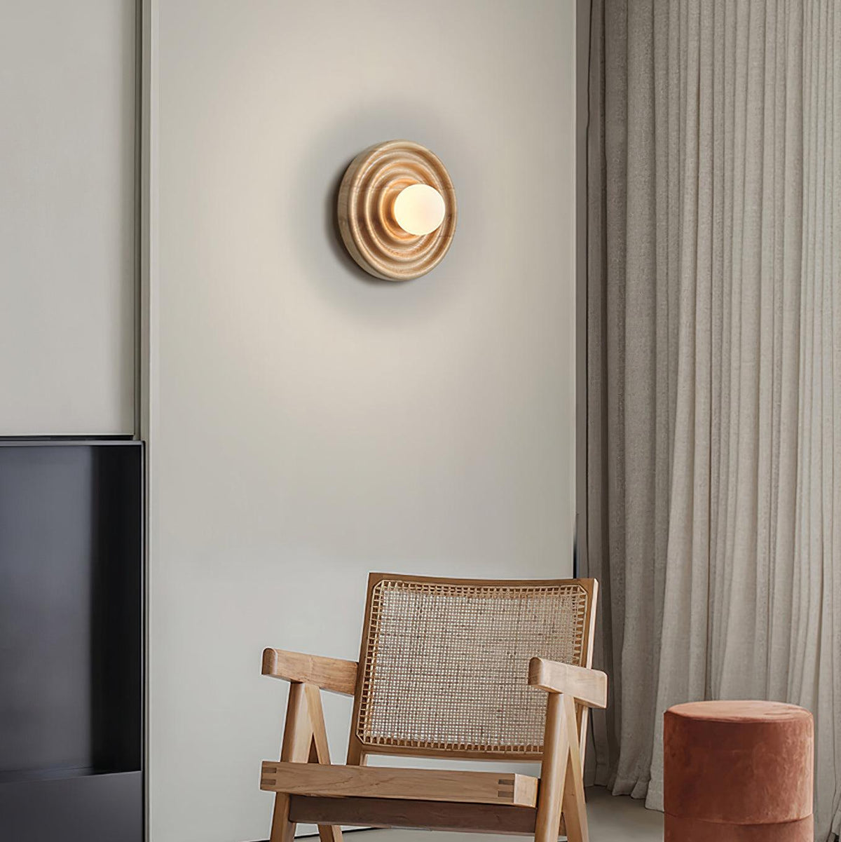 Savenevia Ash Wood Wall Light-Moonnatur
