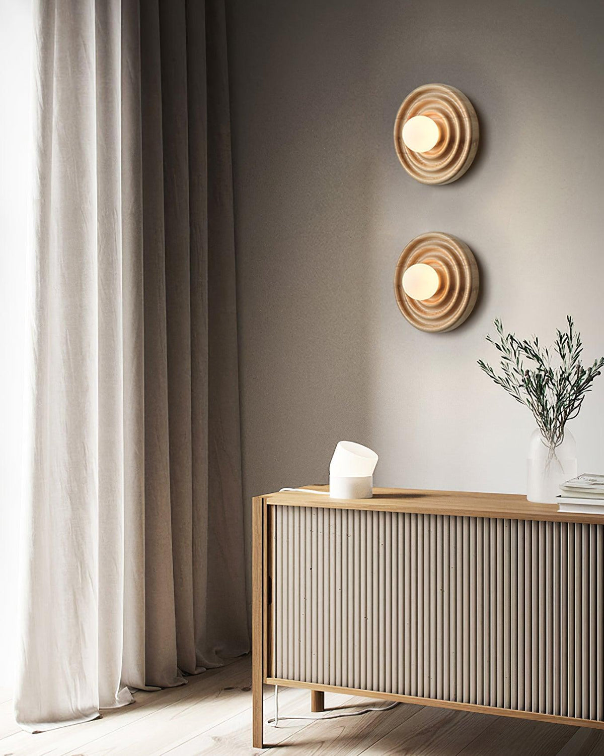 Savenevia Ash Wood Wall Light-Moonnatur