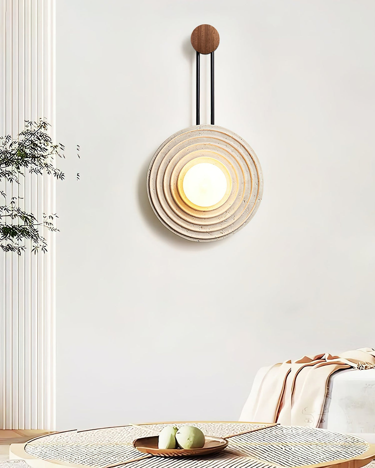 Edrenoria Travertine Wall Light-Moonnatur