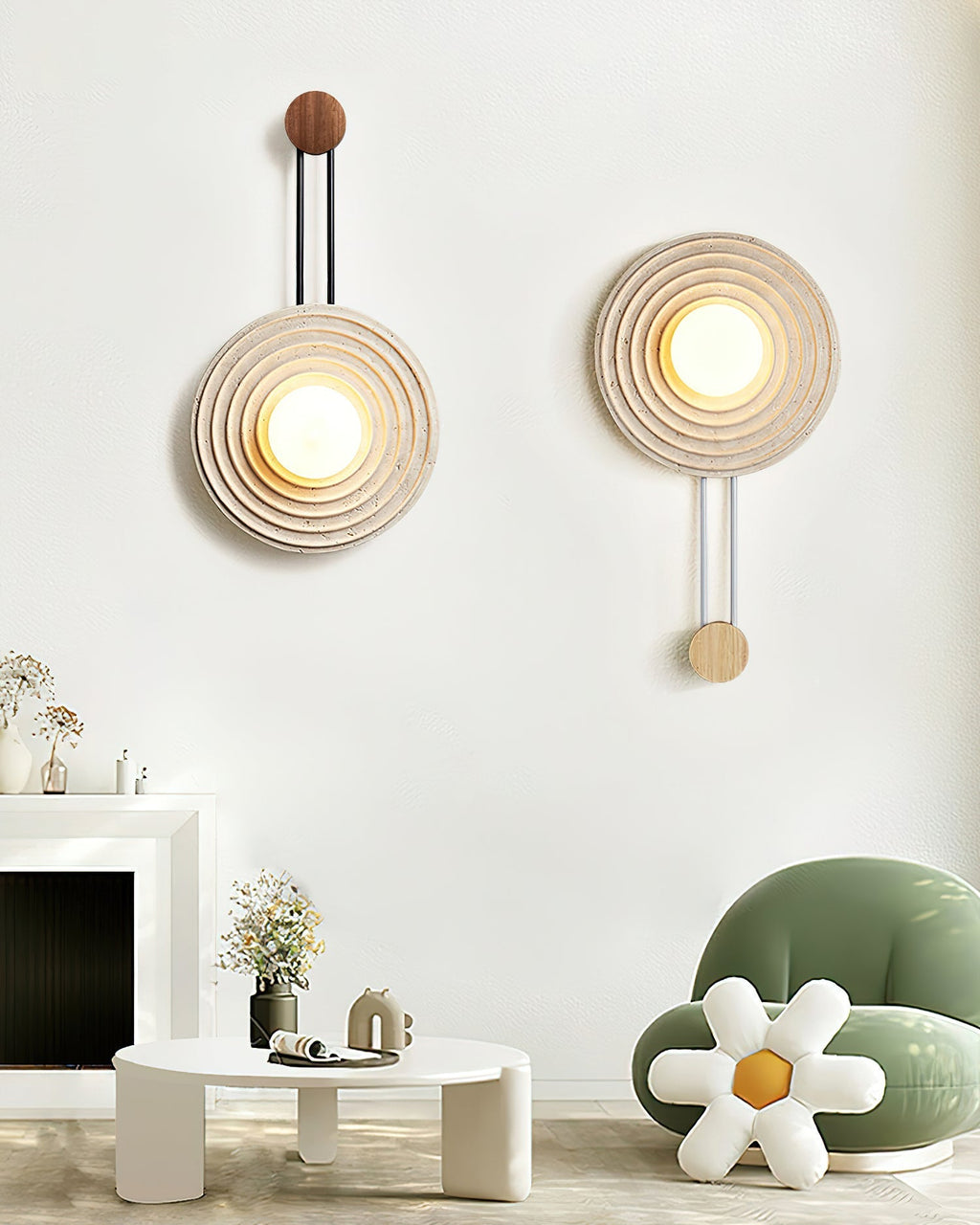 Edrenoria Travertine Wall Light-Moonnatur