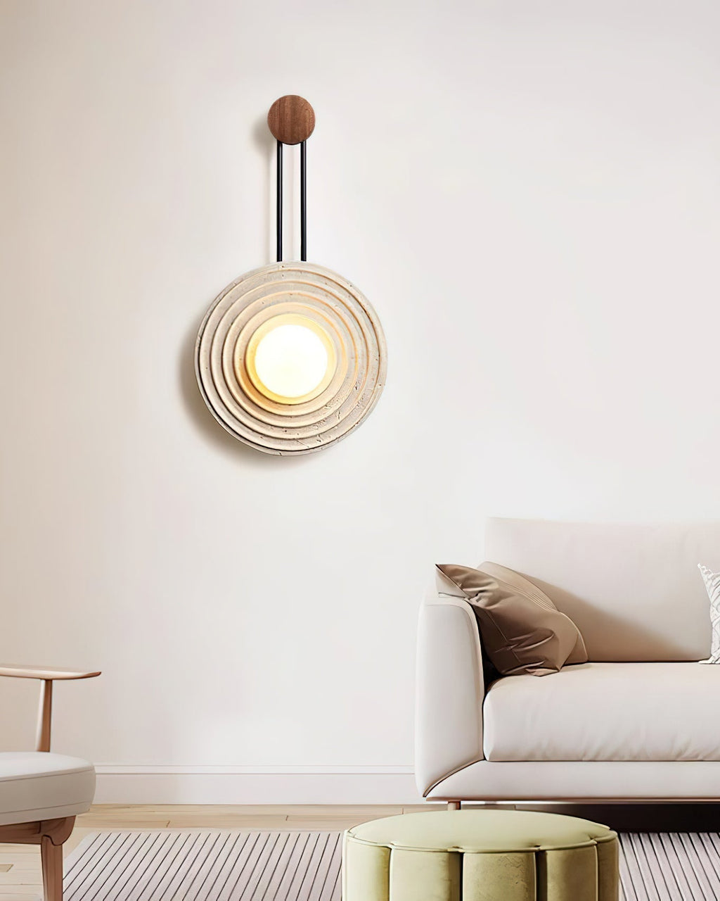 Edrenoria Travertine Wall Light-Moonnatur