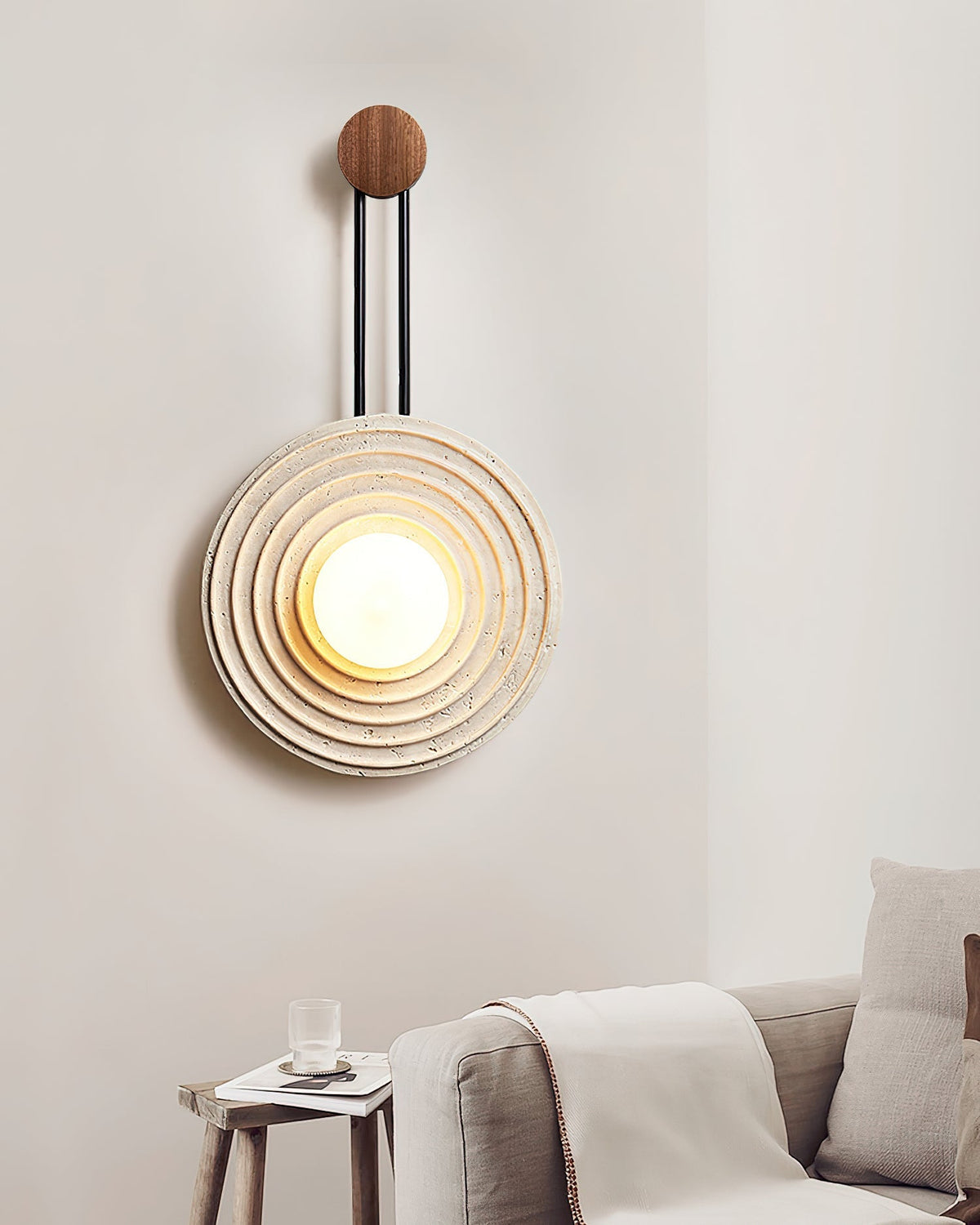 Edrenoria Travertine Wall Light-Moonnatur