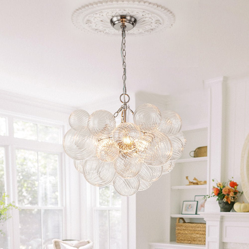 Raselle Glass Chandelier-Moonnatur
