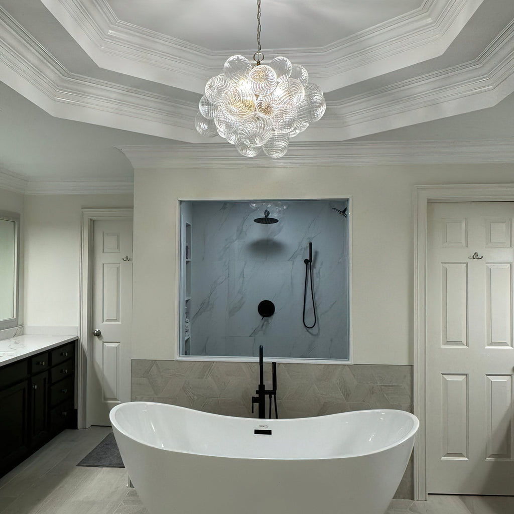 Raselle Glass Chandelier-Moonnatur