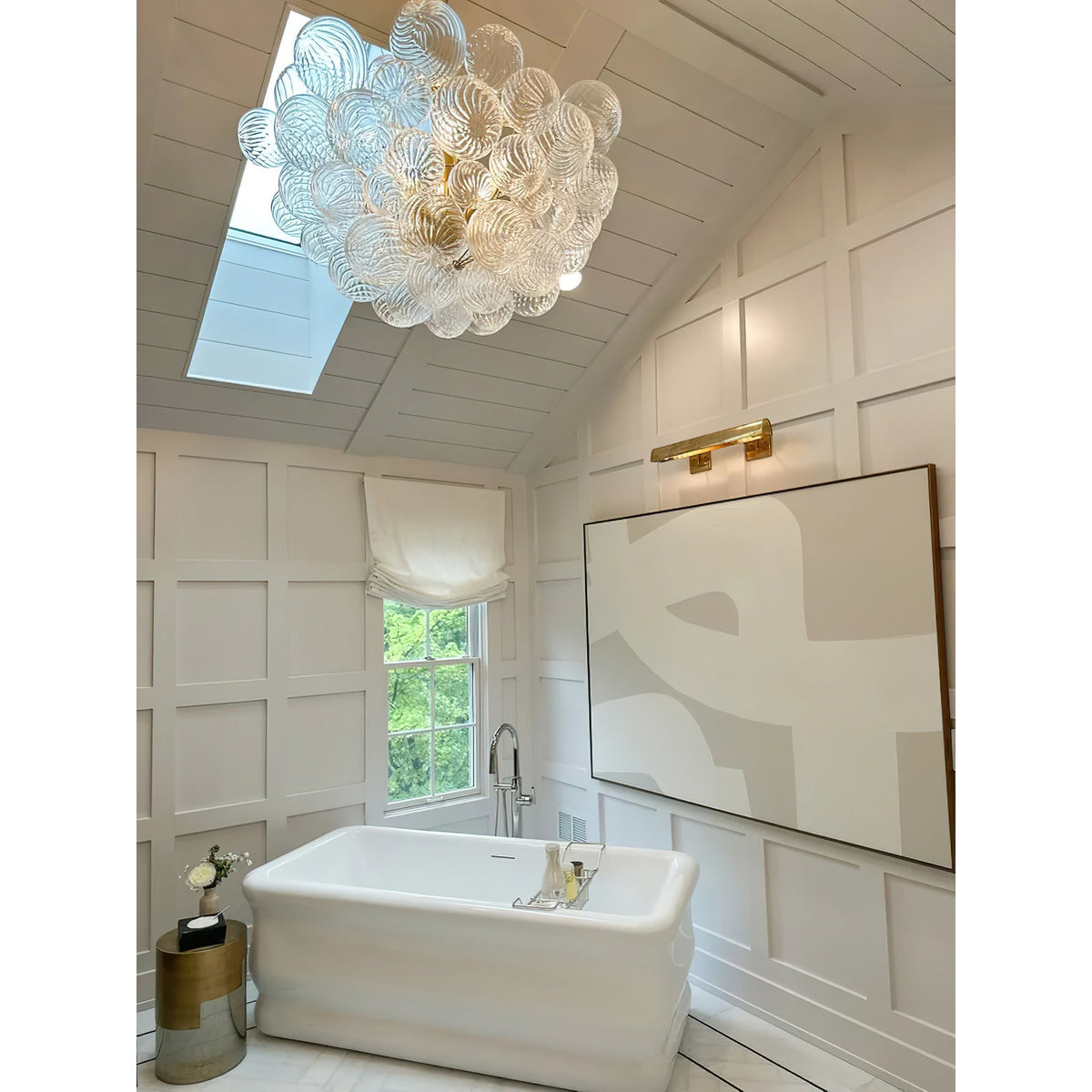 Raselle Glass Chandelier-Moonnatur