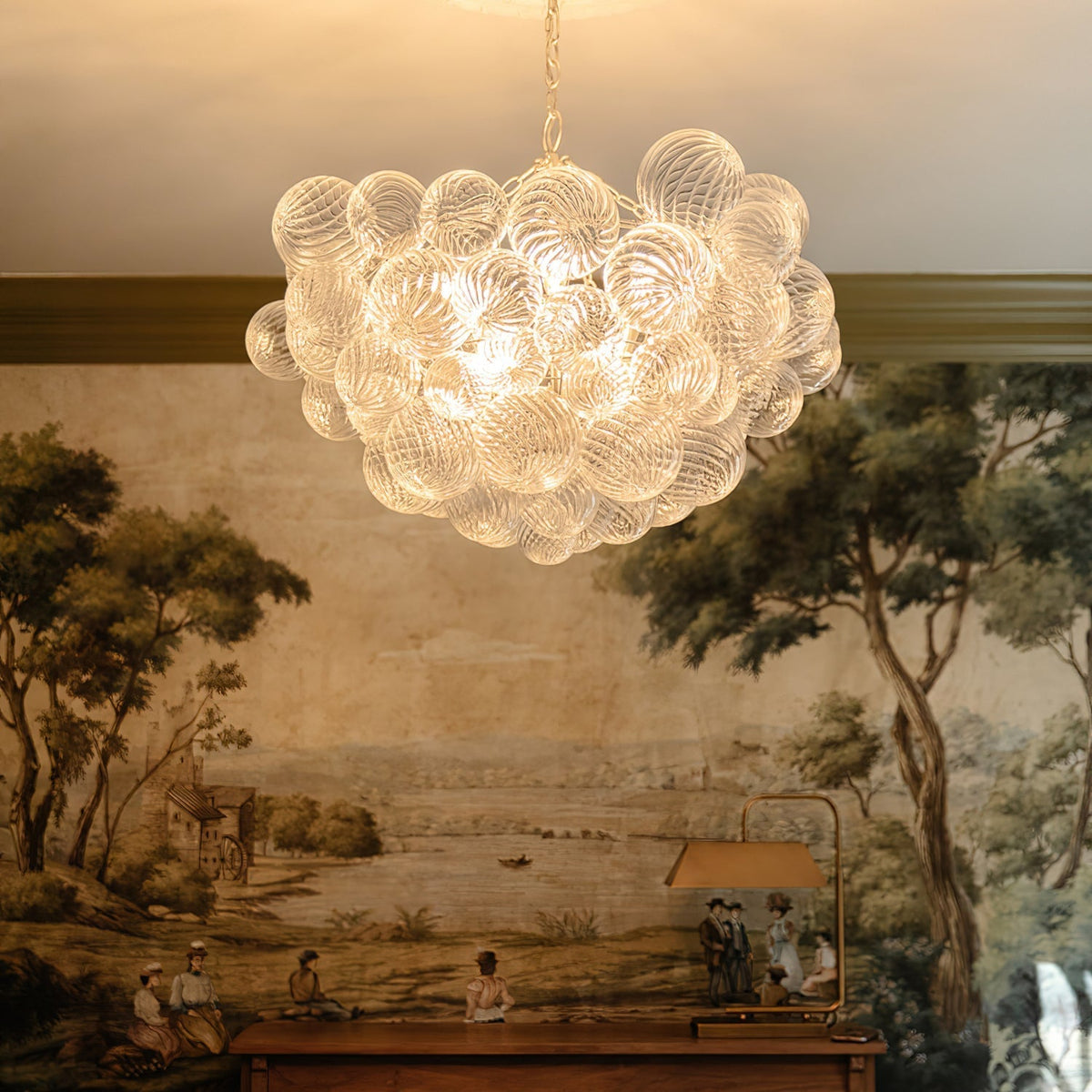 Raselle Glass Chandelier-Moonnatur