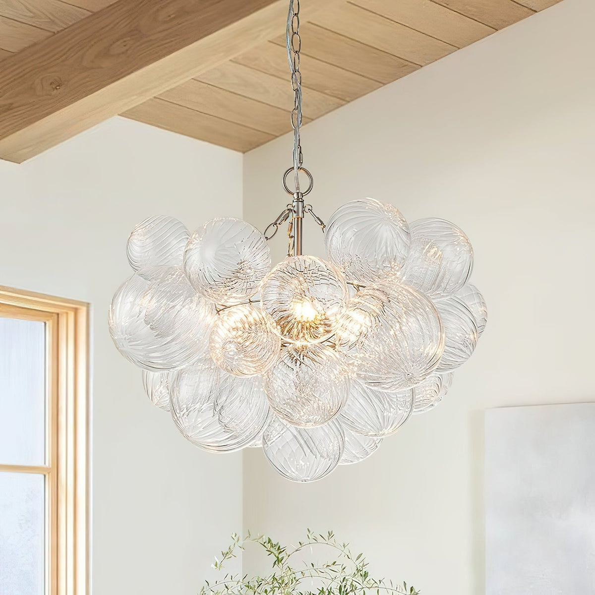 Raselle Glass Chandelier-Moonnatur